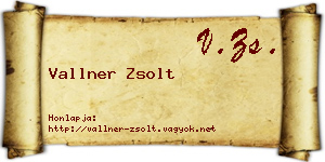 Vallner Zsolt névjegykártya